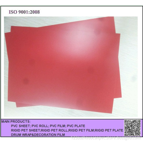 frosted red color rigid PVC sheet for packaging